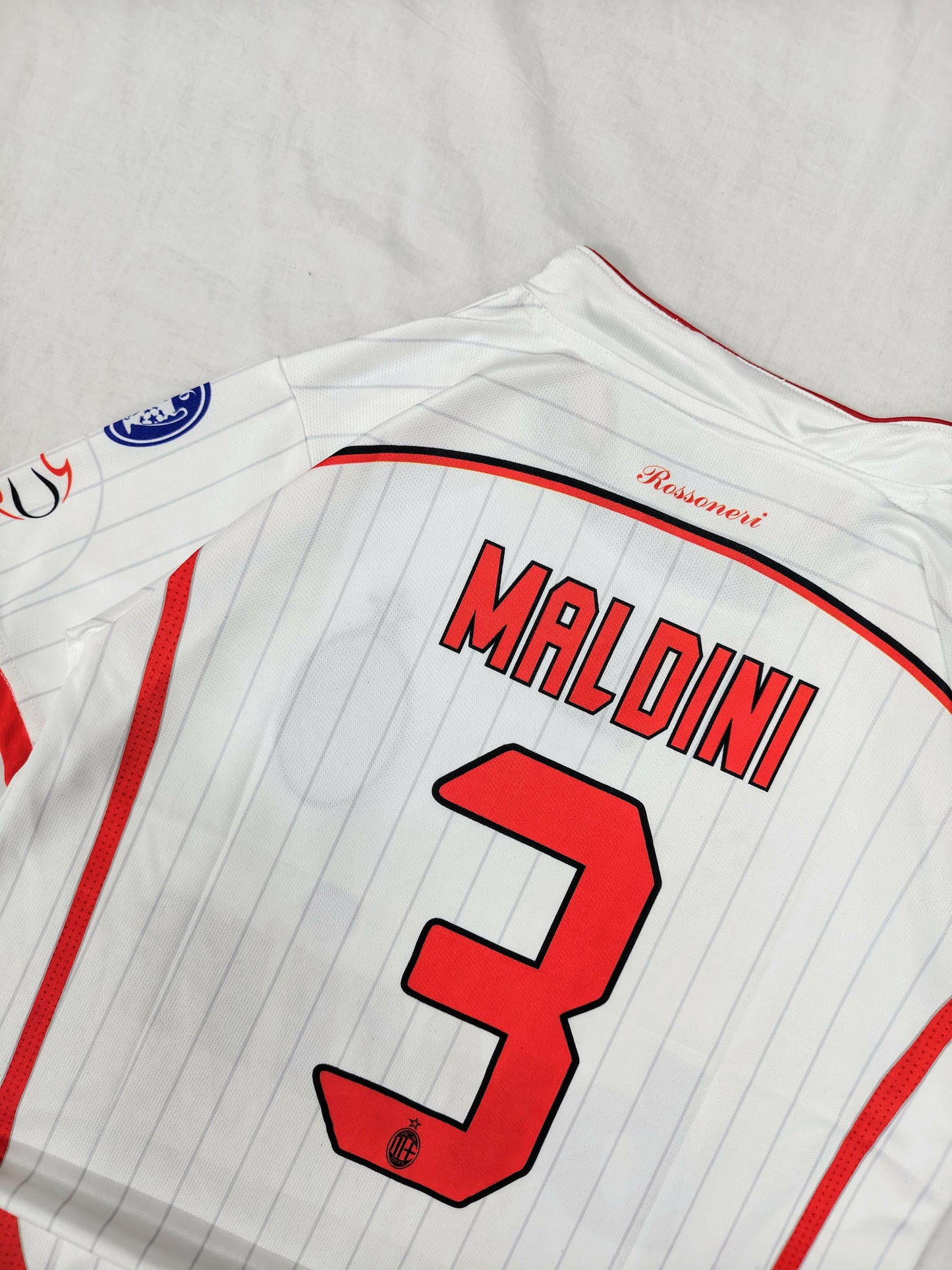 AC Milan Inspired Retro Maldini #3 Jersey – 2007 Champions Edition.