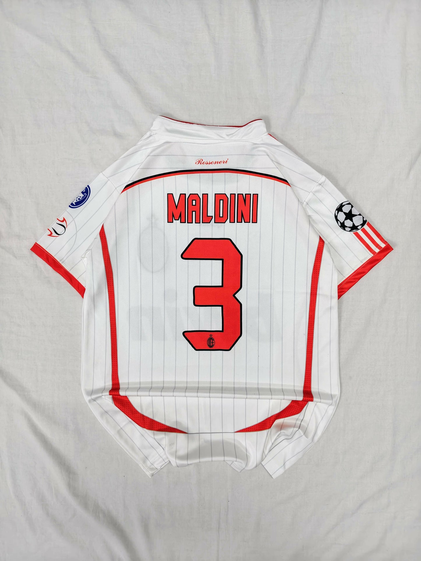 AC Milan Inspired Retro Maldini #3 Jersey – 2007 Champions Edition.