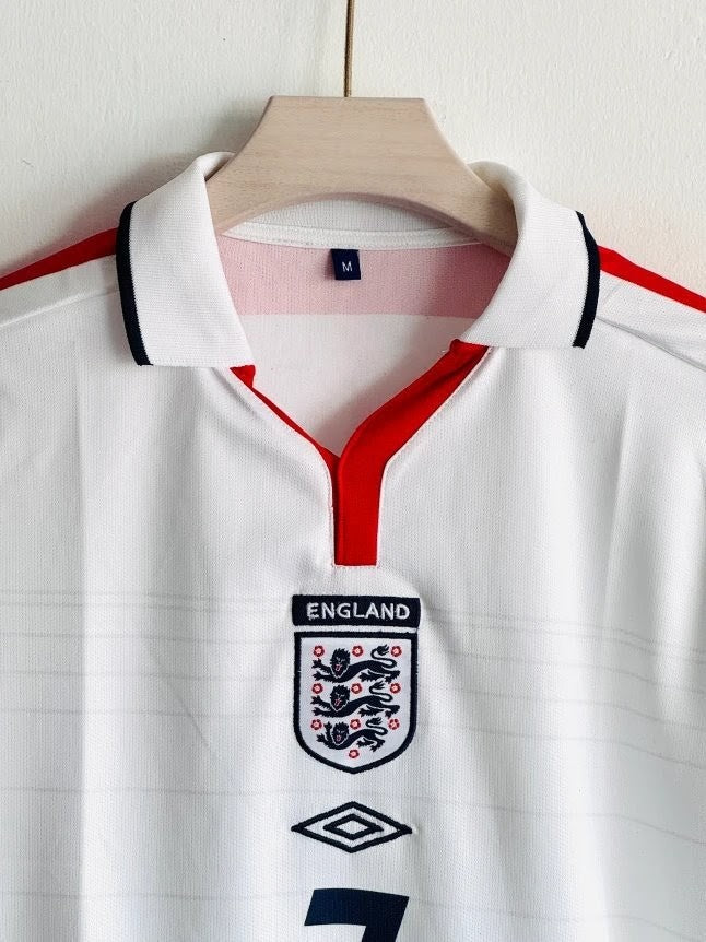 ENGLAND 2004 HOME KIT BECKHAM POLO EMBROIDERY