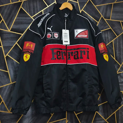 FERRARI F 1 BLACK ICONIC PREMIUM QUALITY JACKET