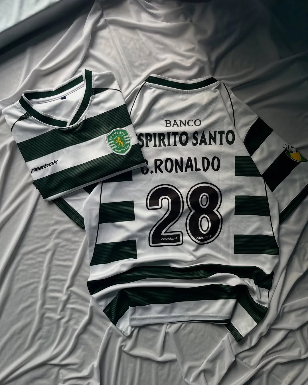 SPORTING LISBON RETRO 2002-03 HOME C.RONALDO (EMBROIDERY LOGOS)