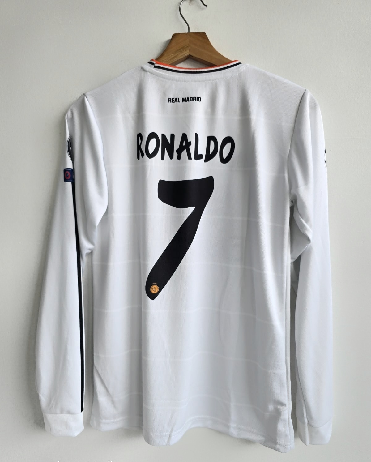 REAL MADRID RETRO 2013-14 HOME RONALDO FULL SLEEVE (EMBROIDERY LOGOS)