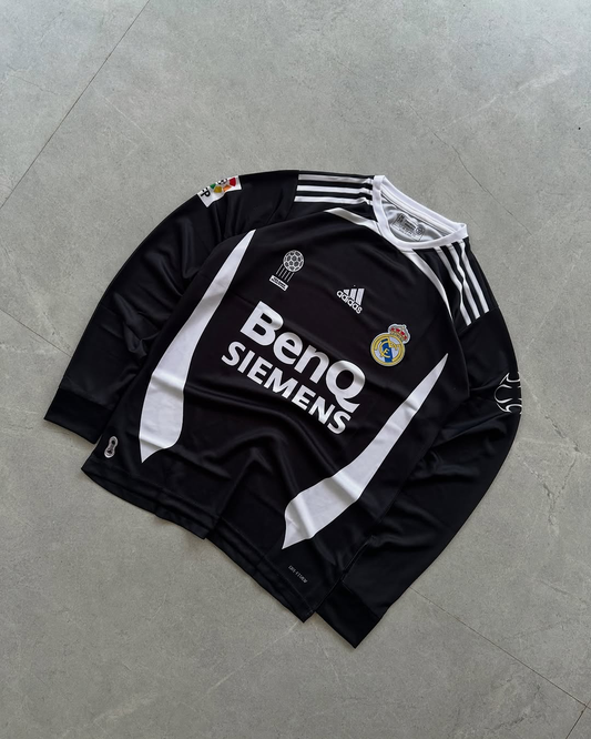 REAL MADRID RETRO 2006-07 FULL SLEEVE BECKHAM (EMBROIDERY LOGO)