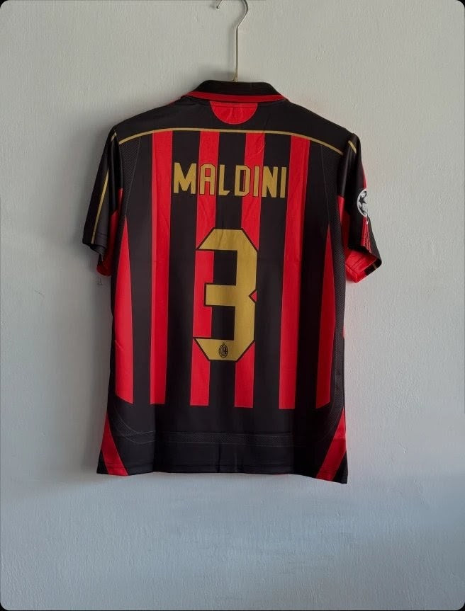 ACMILAN 2006-07 HOME KIT MALDINI POLO EMBROIDERY