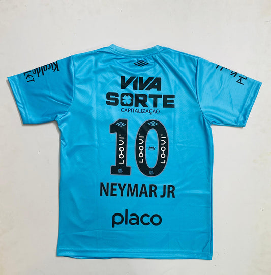 Santos FC Neymar Jr #10 Jersey – Sky Blue Special Edition ( Embroidery)