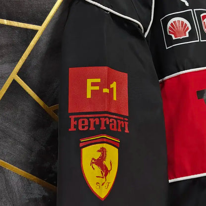 FERRARI F 1 BLACK ICONIC PREMIUM QUALITY JACKET