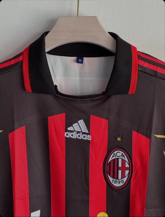 ACMILAN 2006-07 HOME KIT MALDINI POLO EMBROIDERY