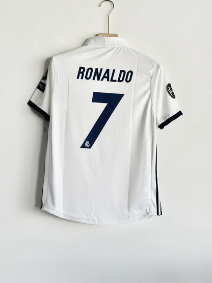 REAL MADRID 2016-17 HOME KIT RONALDO POLO EMBROIDERY PREMIUM