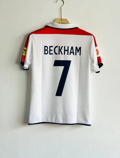 ENGLAND 2004 HOME KIT BECKHAM POLO EMBROIDERY
