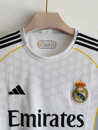 REAL MADRID 2025-26 HOME KIT FULL SLEEVE BELLINGHAM (EMBROIDERY LOGOS)