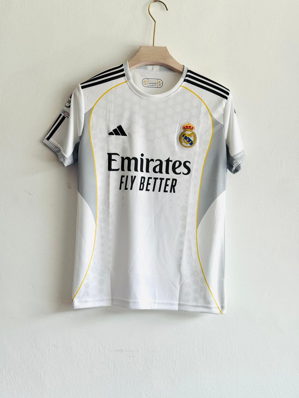 REAL MADRID 2025-26 HOME KIT (EMBROIDERY LOGOS)