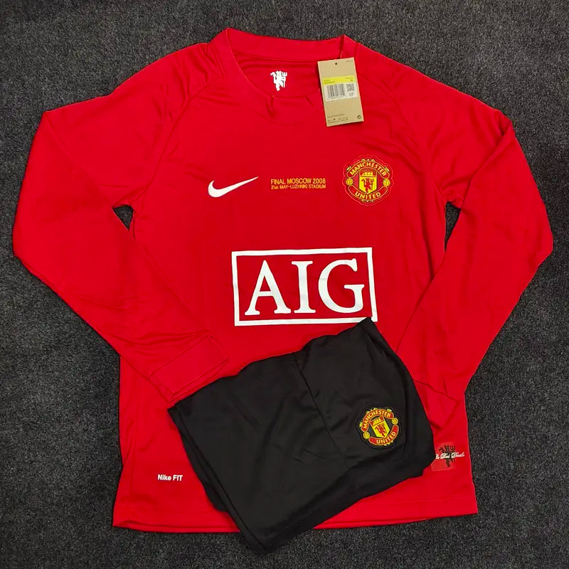 MAN UTD 2008 OFFICIAL LONG SLEEVES PREMIUM RETRO KIT