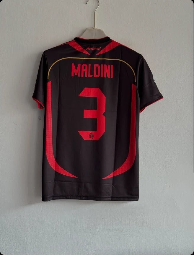 ACMILAN 2006-07 HOME KIT MALDINI RETRO EMBROIDERY