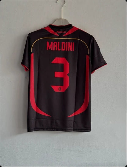 ACMILAN 2006-07 HOME KIT MALDINI RETRO EMBROIDERY