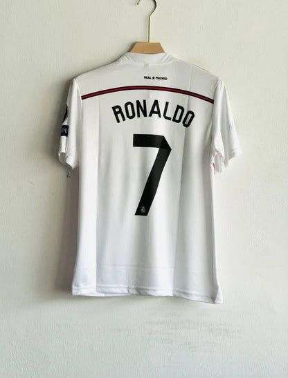 REAL MADRID 2014-15 HOME KIT RONALDO POLO EMBROIDERY