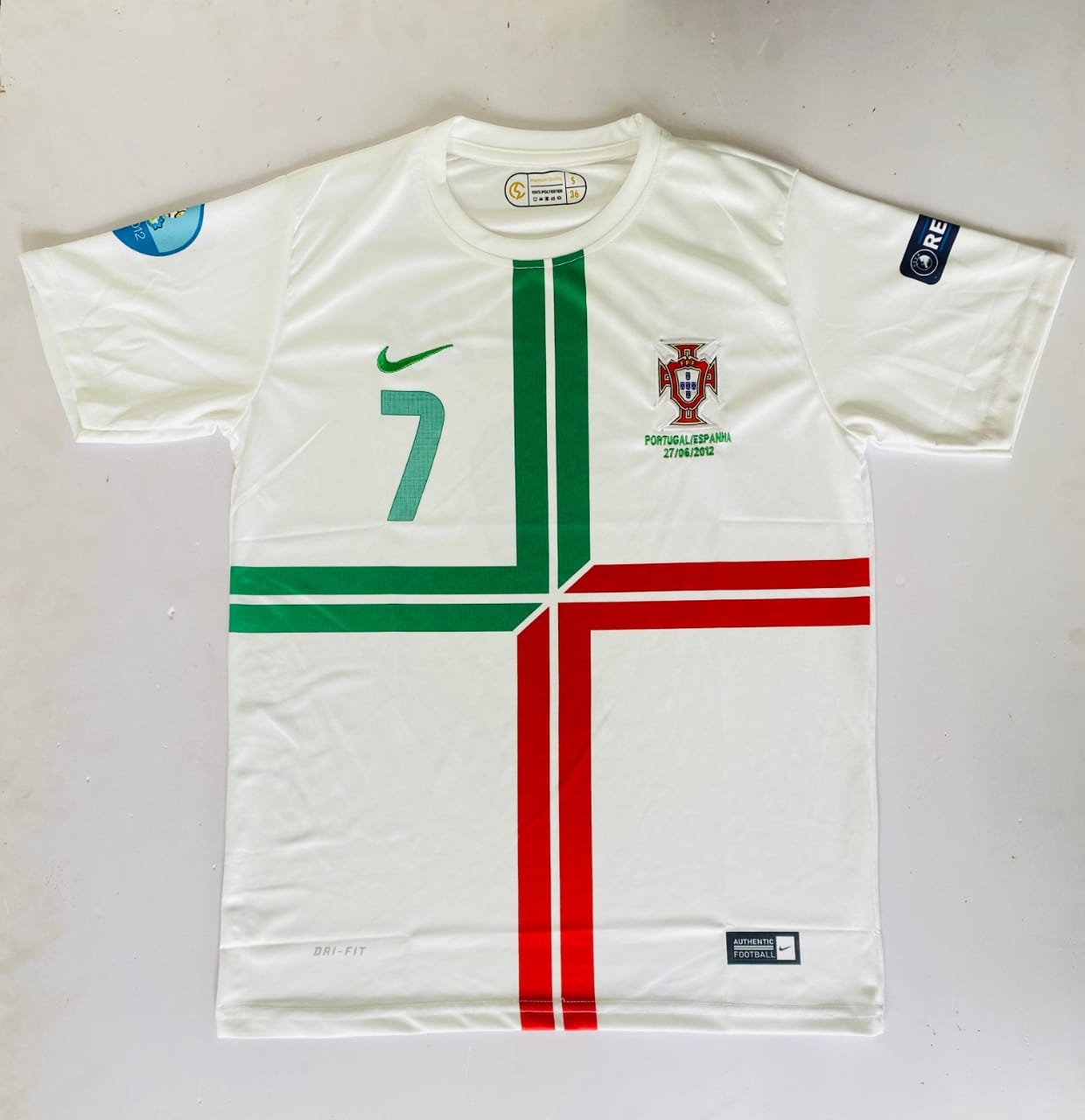 Portugal Euro 2012 Away Jersey – Cristiano Ronaldo #7 Authentic Edition (Embroidery)