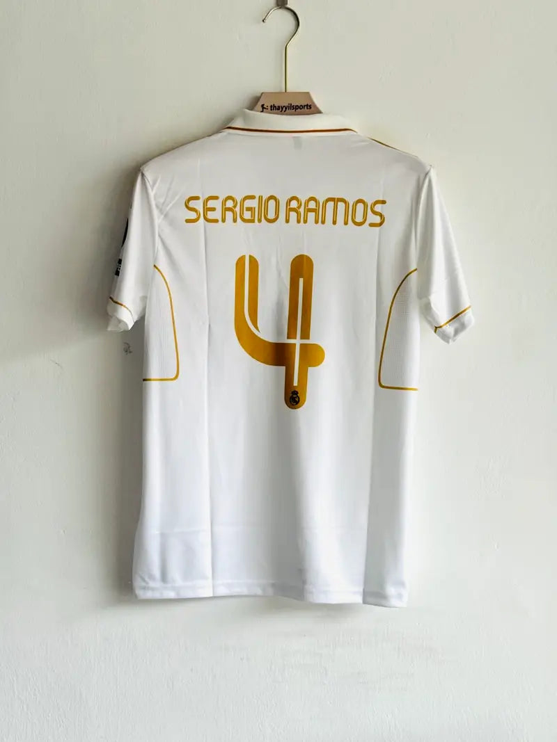REAL MADRID 2011-12 HOME KIT RAMOS POLO EMBROIDERY