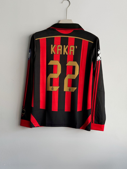AC MILAN RETRO 2006-07 HOME KIT COLLAR FULL SLEEVE KAKA (PREMIUM QUALITY)