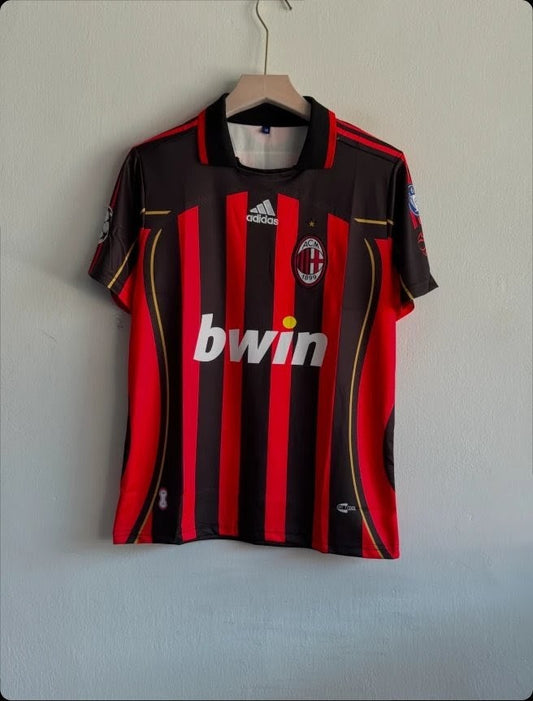 ACMILAN 2006-07 HOME KIT MALDINI POLO EMBROIDERY
