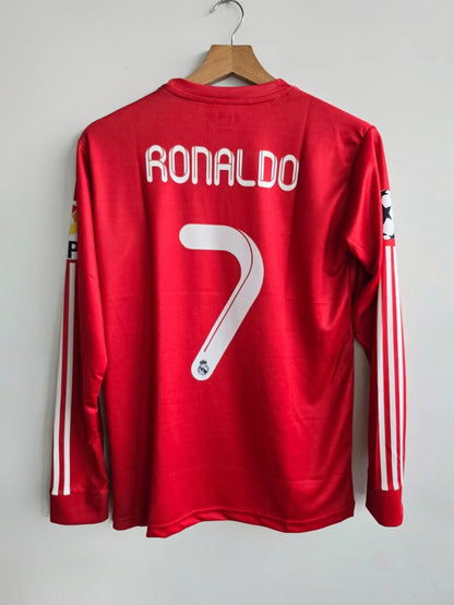 REAL MADRID RETRO 2011-12 FULL SLEEVE CRISTIANO RONALDO (EMBROIDERY LOGOS)